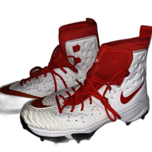Nike Force Savage Football High Top Cleat Shoe Men White AA3030-188 Sz 13.5 New